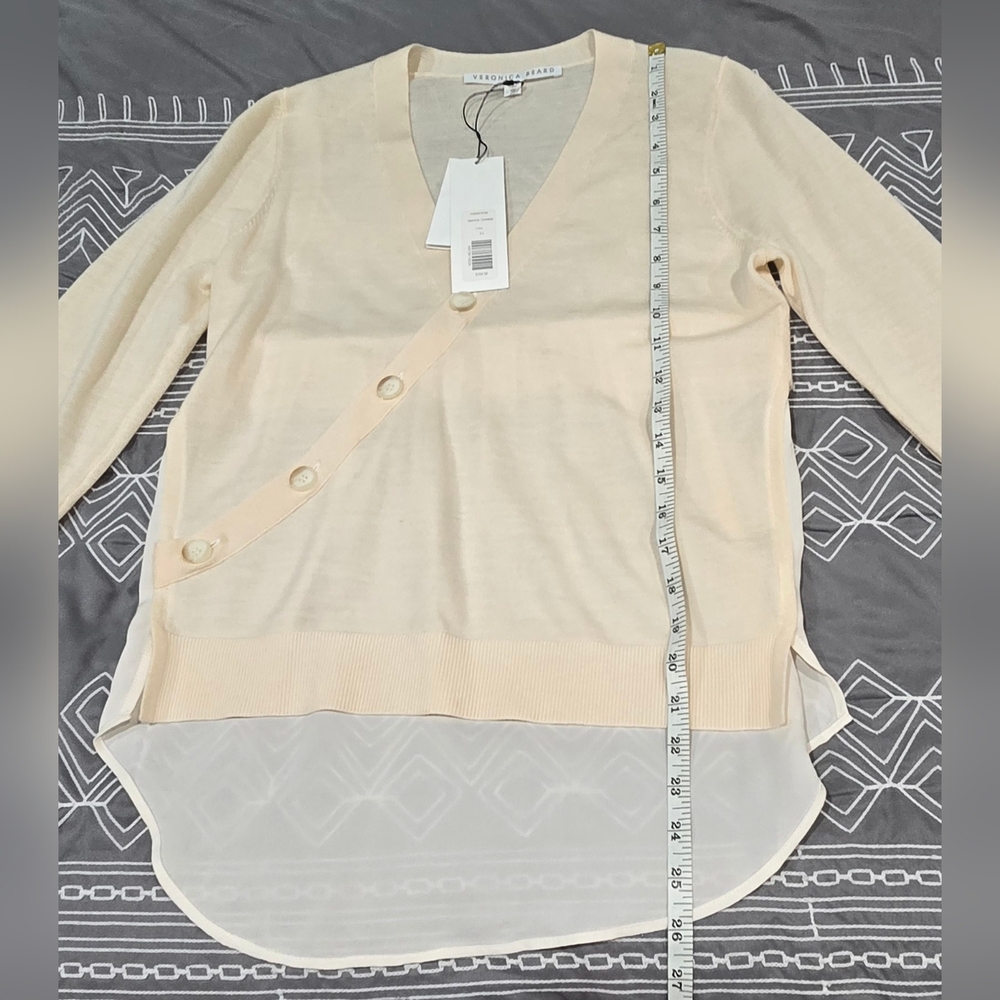 Veronica Beard Gemma Sweater In Ivory Size XS - Picture 4 of 7